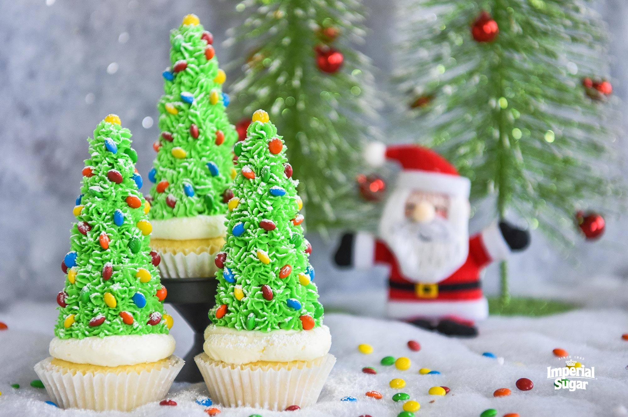 Imperial Sugar Contest Christmas 2022 Christmas Tree Cupcakes | Dixie Crystals