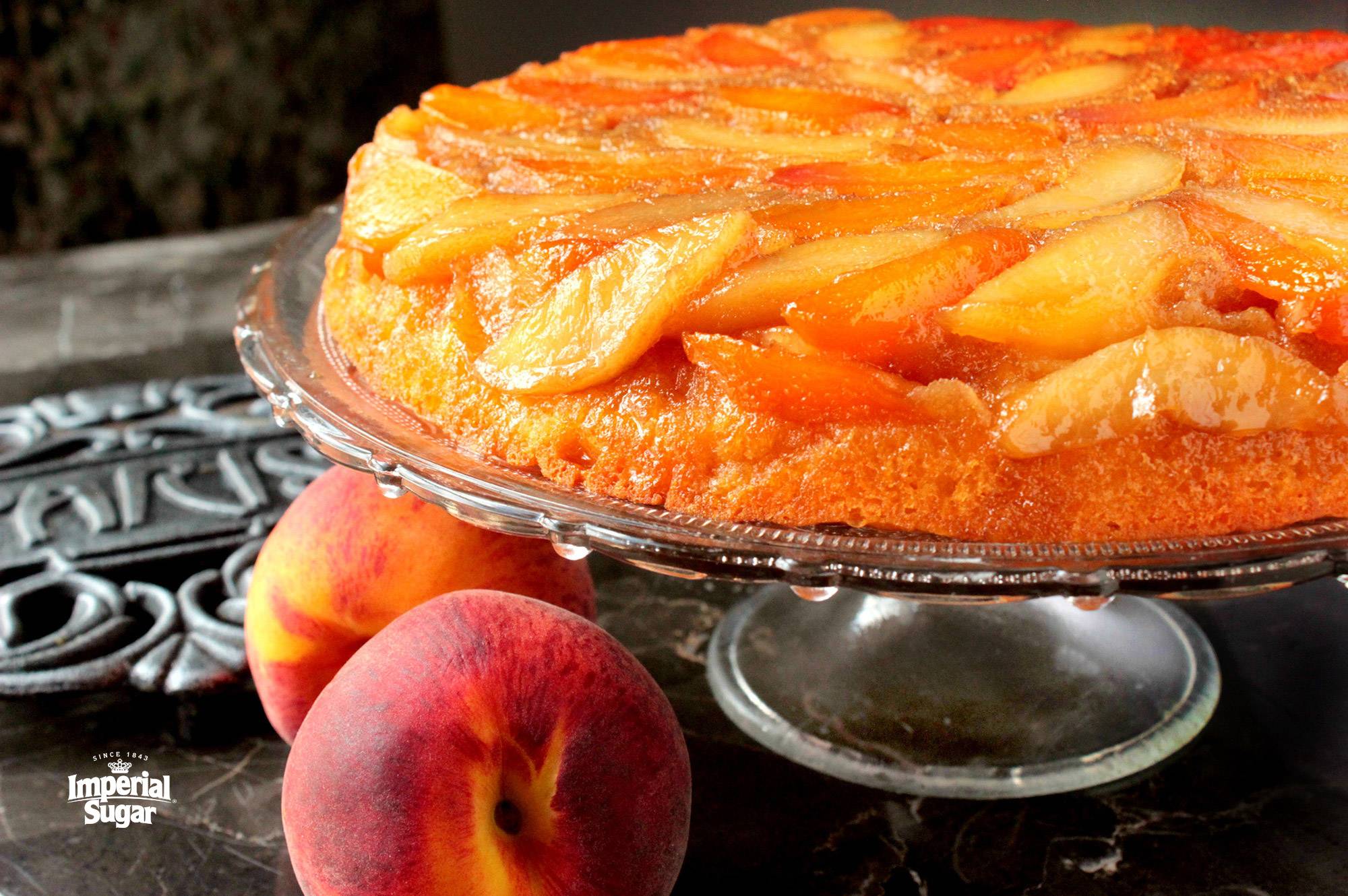 Peach Upside Down Cake | Dixie Crystals