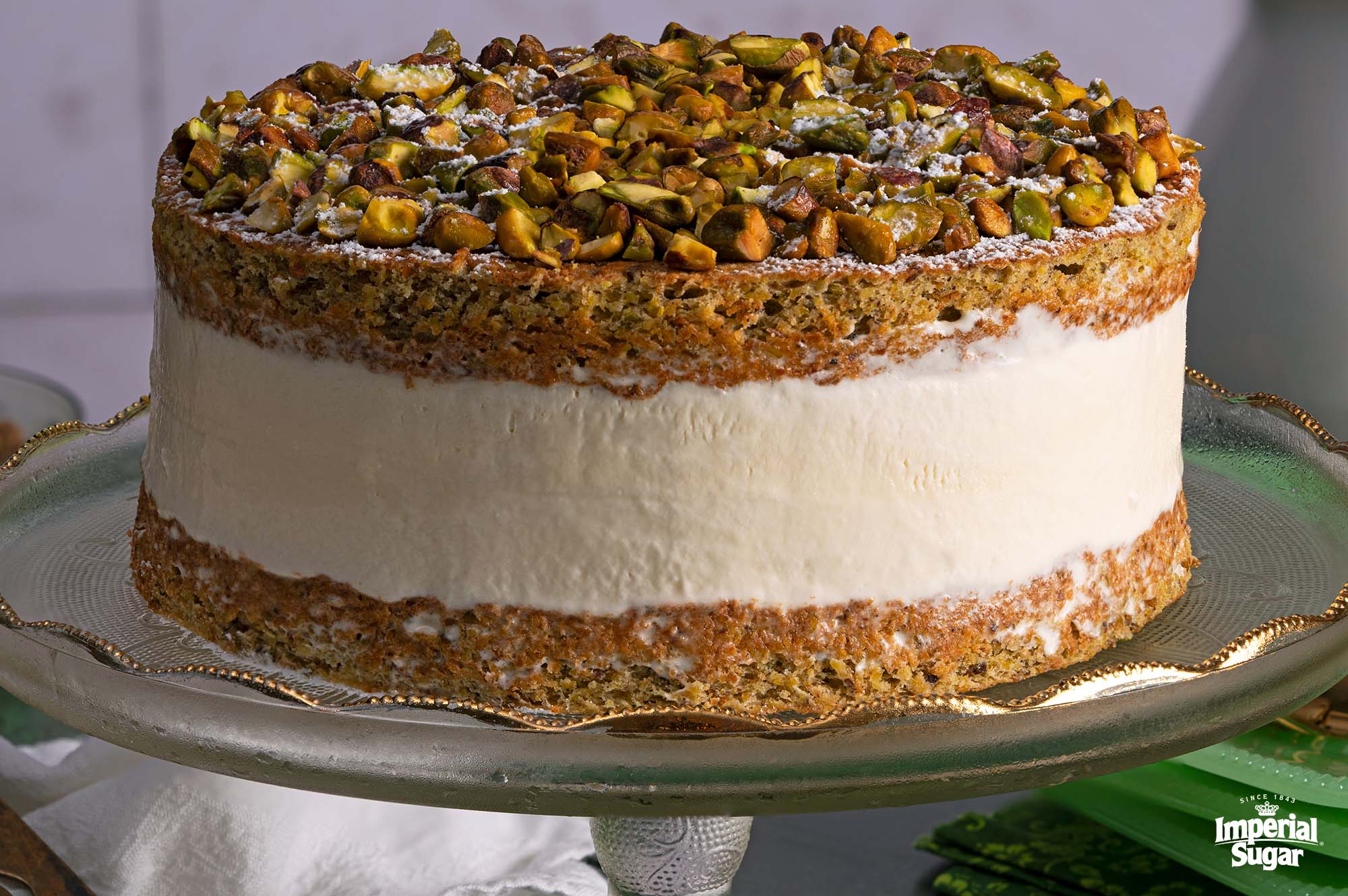 It's finally here! ✨ This pistachio cake is made with real pistachios and  pistachio paste, full of pistachio flavor, topped and covered… | Instagram