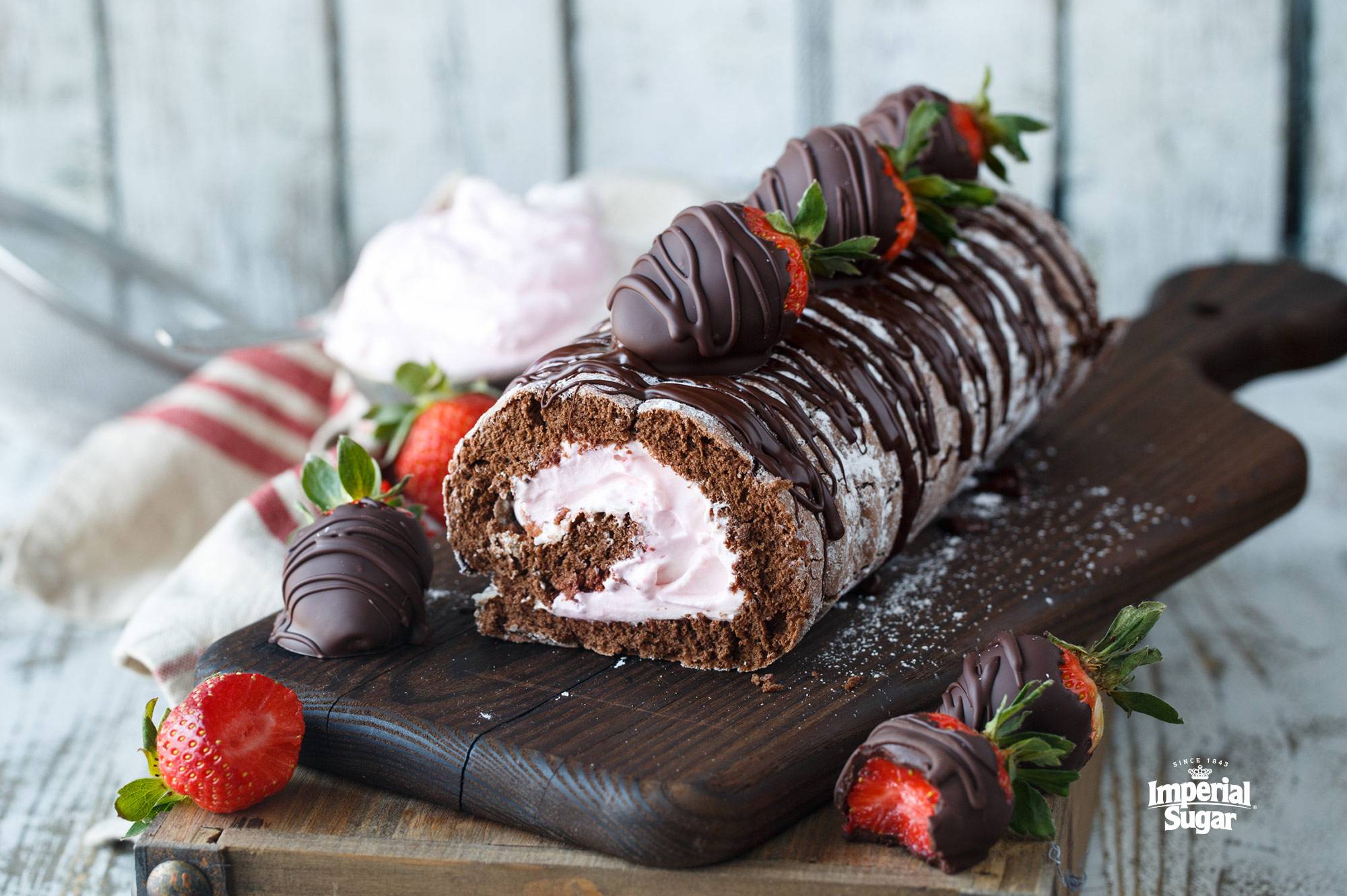 Chocolate Cherry Cake Roll - Sweet Beginnings Blog