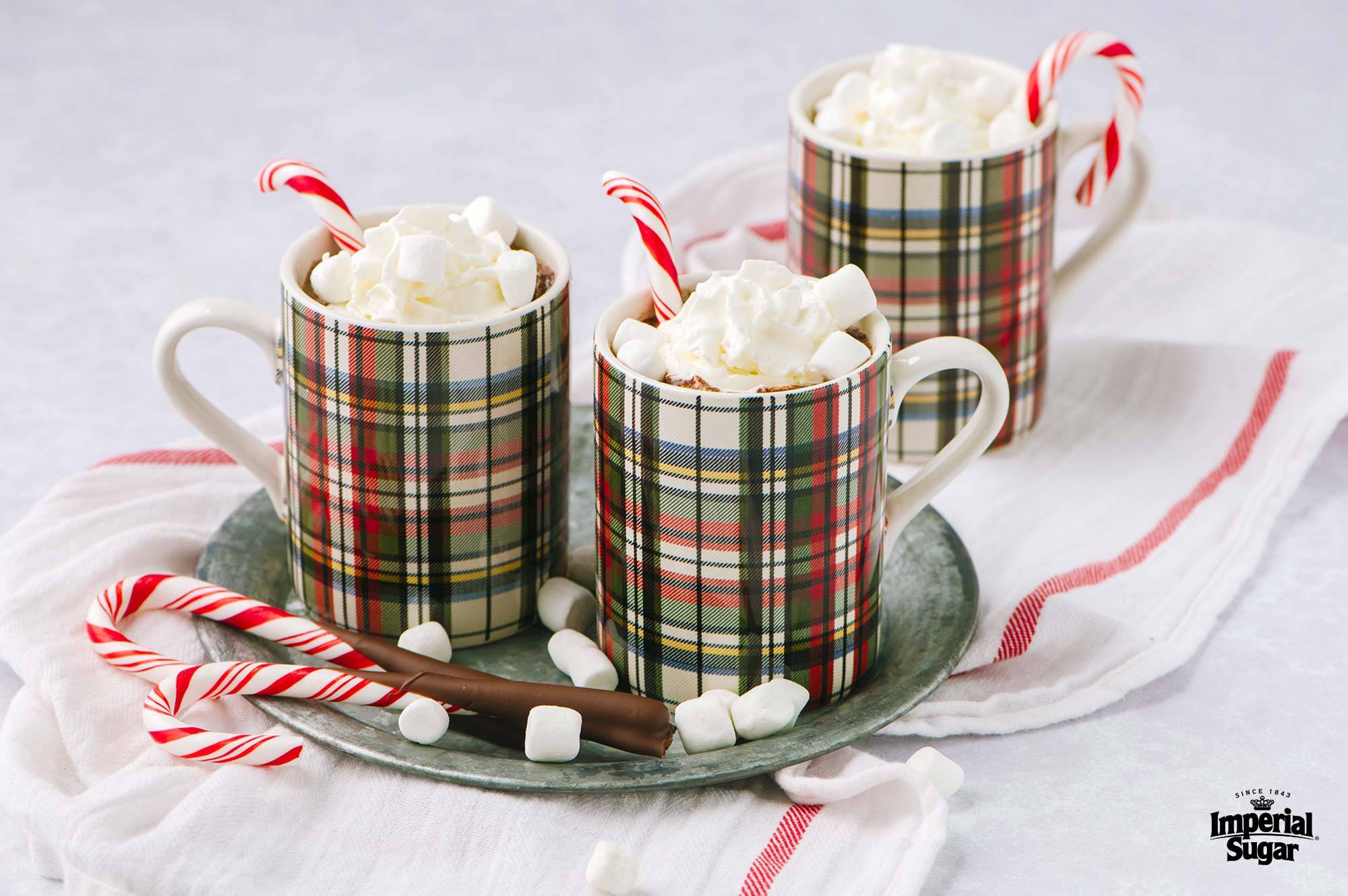 Candy Cane Marshmallow Hot Cocoa Cups