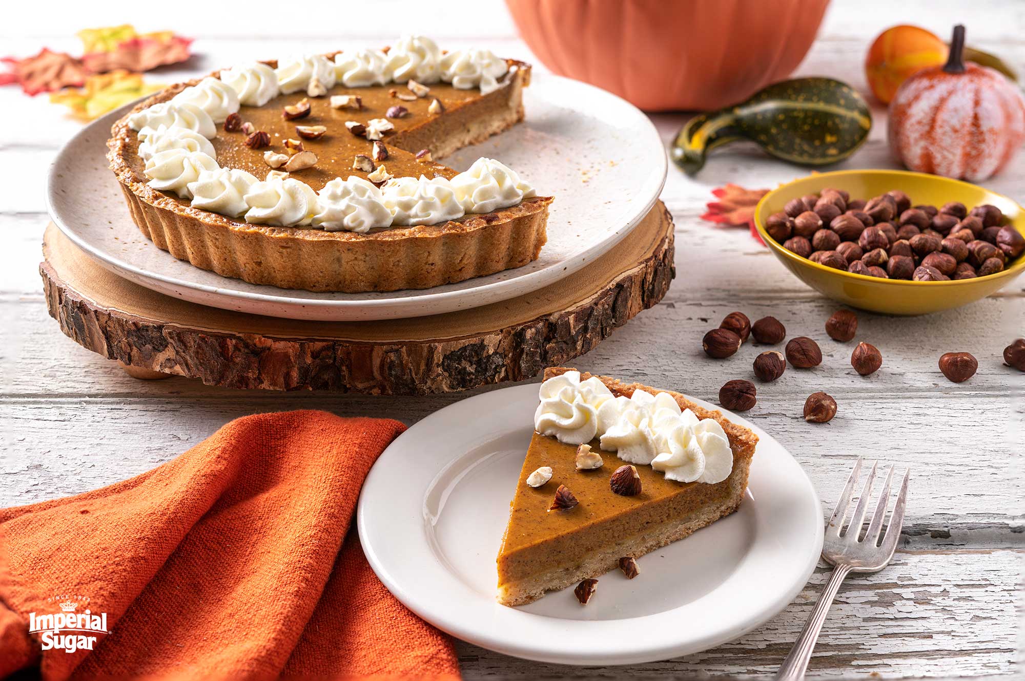 Toasted Hazelnut Crust Pumpkin Tart Dixie Crystals