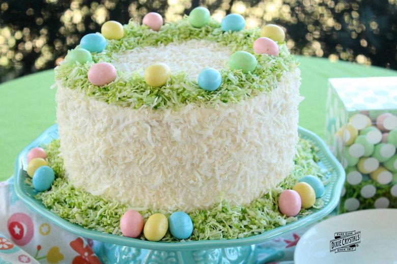 Easter Lemon Coconut Cream Cake | Dixie Crystals