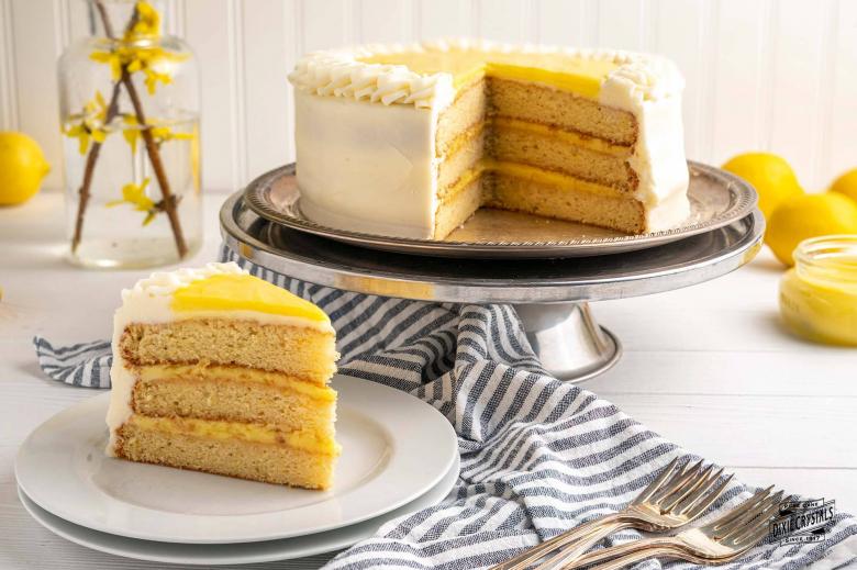 BEST Moist Lemon Curd Cake with Lemon Buttercream - Sweet Mouth Joy