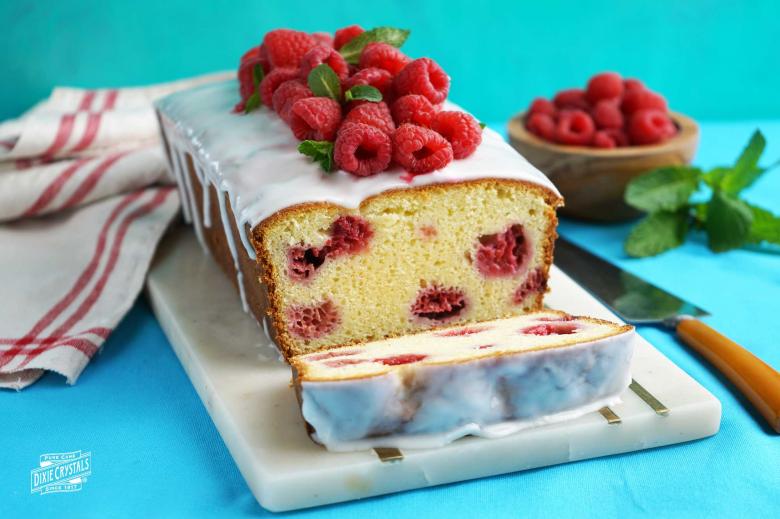 Lemon Raspberry Swirl Pound Cake - My Cake School