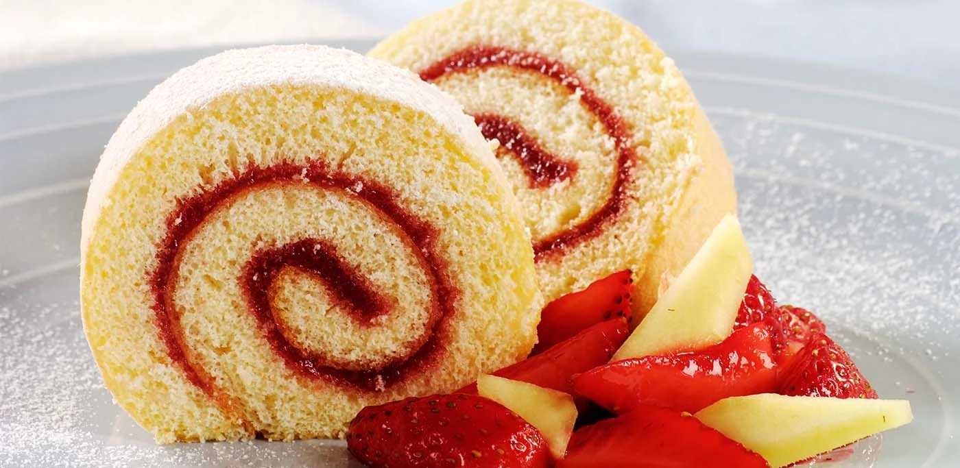 Strawberry Rhubarb Jam Roll