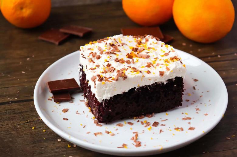 Chocolate Orange Poke Cake