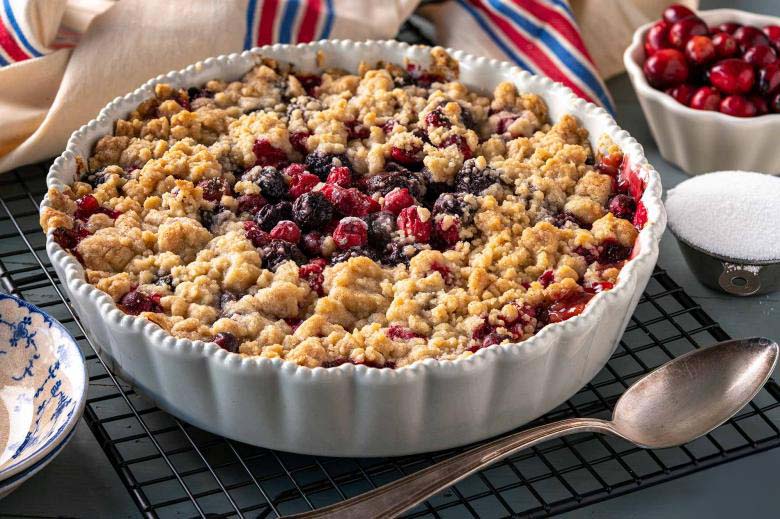 Cranberry Cherry Cobbler Pie