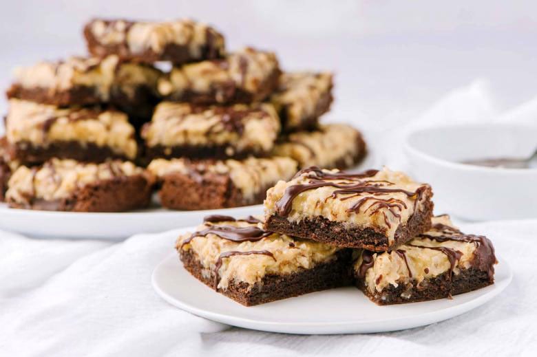 German Chocolate Cookie Bars