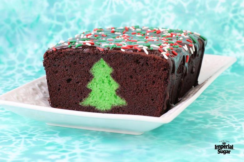 Chocolate Mint Christmas Peek A Boo Cake