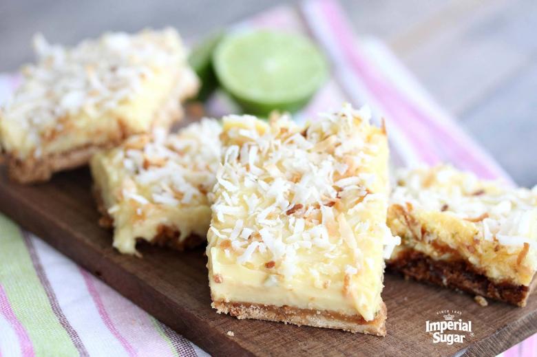 Coconut Lime Bars - Dixie Crystals