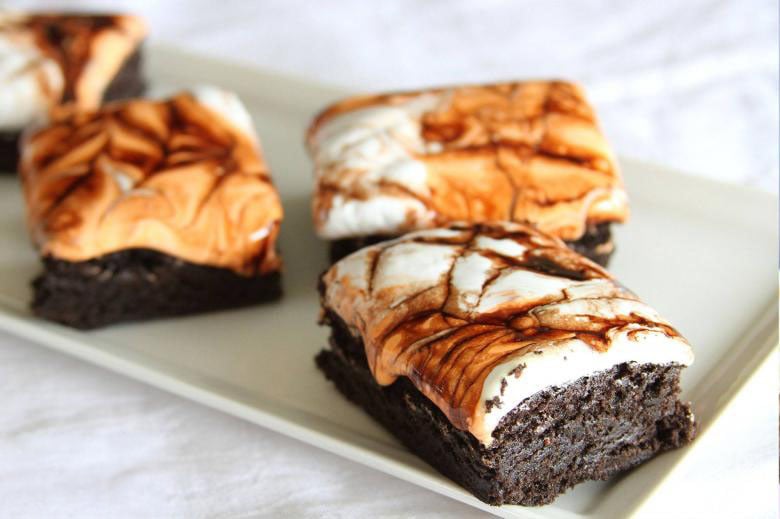 Halloween Marshmallow Brownies