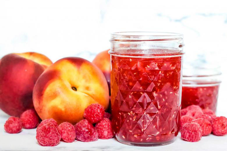 Easy Raspberry Peach Jam