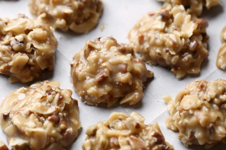 No Bake Coconut Praline Cookies
