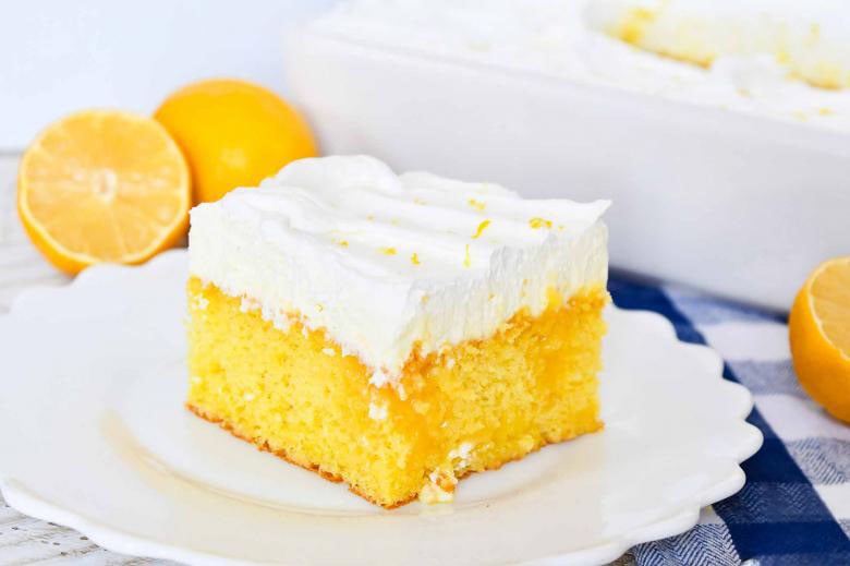 Lemon Curd Poke Cake